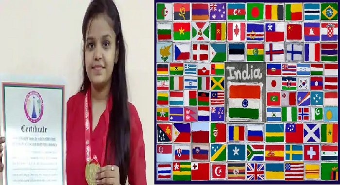 काशी की बेटी ने बनाई 101 देशों की ‘रंगोली’, शांति का संदेश देकर बनाया वर्ल्ड रिकार्ड