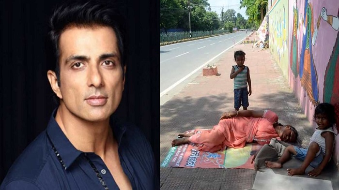 बॉलीवुड अभिनेता सोनू सूद के ट्वीट से मिली छत, पटना में 10 दिनों से फुटपाथ पर सो रही थी महिला