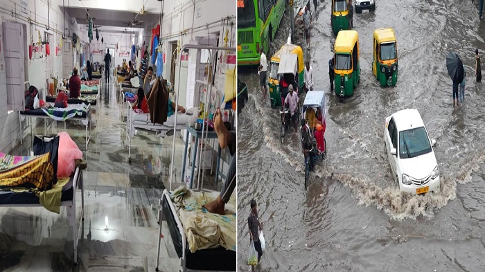 दो दिन की बारिश ने पटना नगर निगम की खोल दी पोल, कोरोना अस्‍पताल में भी घुसा पानी
