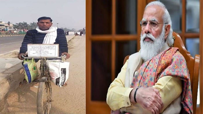 छपरा से साइकिल चलाकर दिल्ली पहुंचे रामायण, PM को सुनाना चाहते हैं नीतीश सरकार में हो रहे भ्रष्टाचार की दास्तां